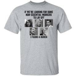 If we’re looking for some non essential workers to lay off i found a Bunch shirt $19.95