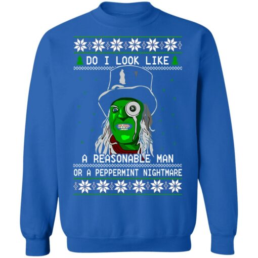 Mighty Boosh The Hitcher do I look like a reasonable man Christmas sweater $19.95