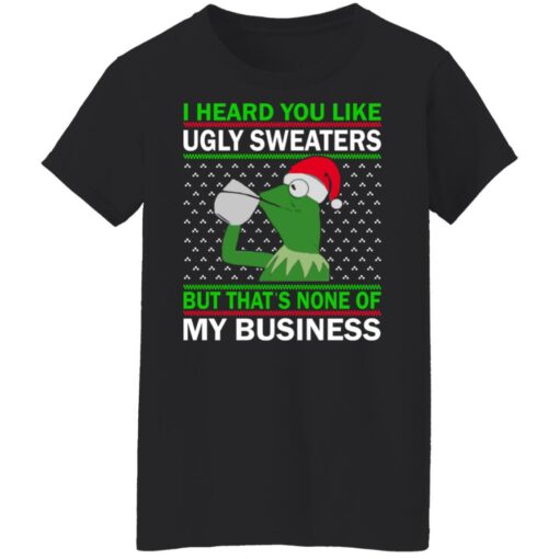 Kermit The Frog i heard you like ugly sweaters Christmas sweater $19.95