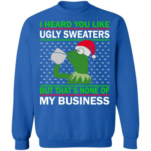 Kermit The Frog i heard you like ugly sweaters Christmas sweater $19.95