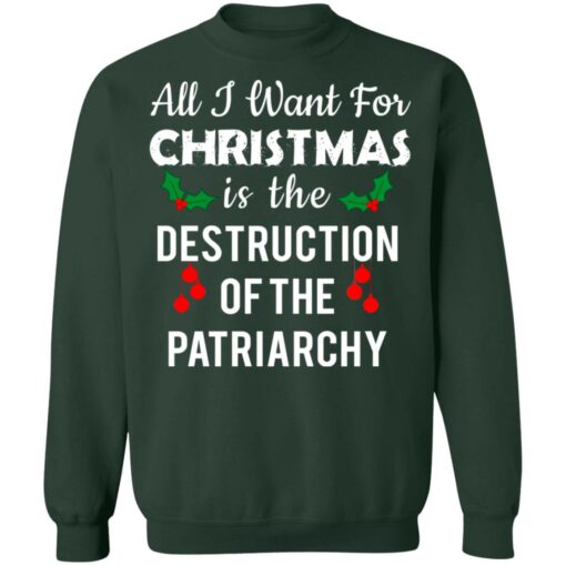 All i want for Christmas is the destruction of the patriarchy Christmas sweater $19.95 redirect10222021001031 8