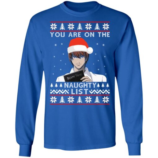 Death note you are on the naughty list Christmas sweater $19.95 redirect10222021011057 1