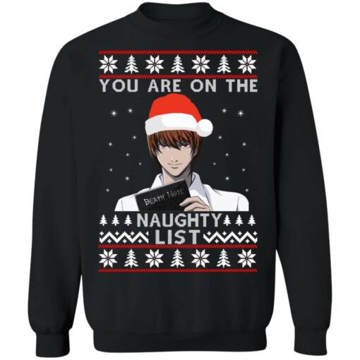 Death note you are on the naughty list Christmas sweater $19.95 redirect10222021011057 6