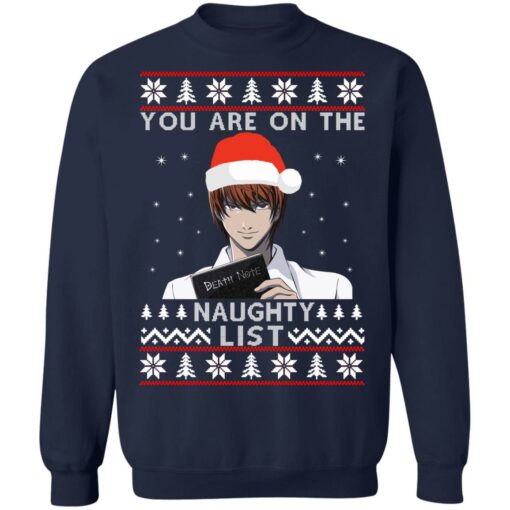 Death note you are on the naughty list Christmas sweater $19.95