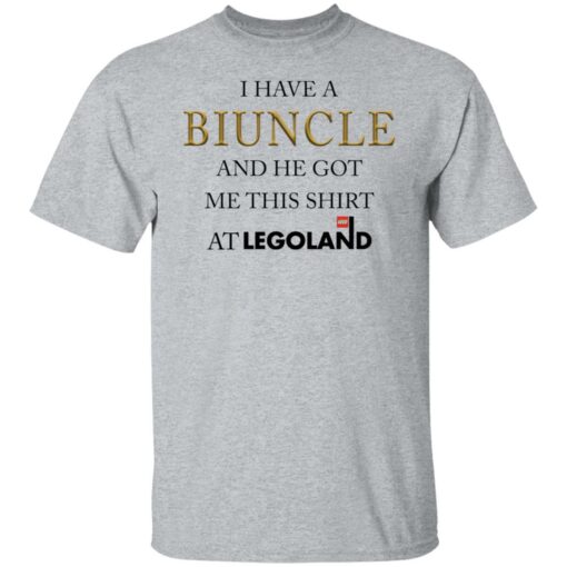 I have a Biuncle and he got me this shirt at Legoland