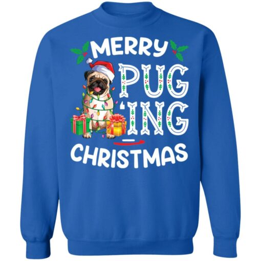 Merry pug ing Christmas sweatshirt $19.95