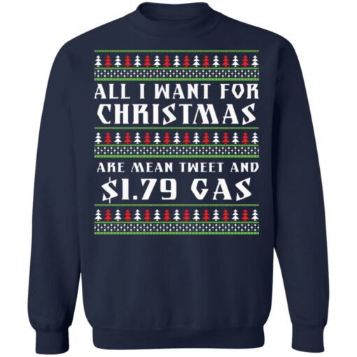 All I want for Christmas are mean tweet and $1.79 gas Christmas sweater $19.95 redirect10292021091052