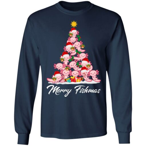 Merry fishmas Axolotl Christmas sweater $19.95