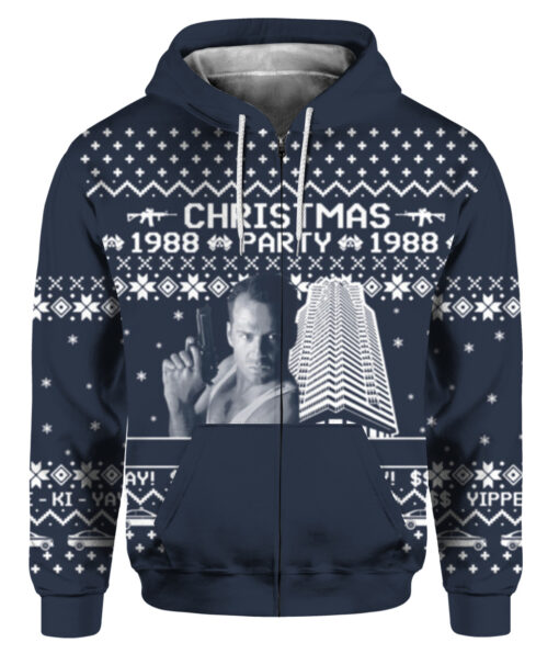 Die Hard Christmas party 1988 ugly sweater $29.95 2iurrldubd4n29jgfmooulm23q APZH colorful front