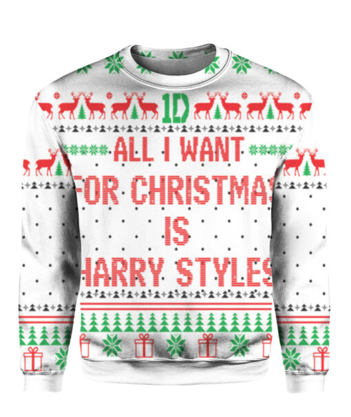 All I want for Christmas is Harry Styles ugly sweater $29.95 31a99rv8dsu5k8lu40h9ur80jt APCS colorful front