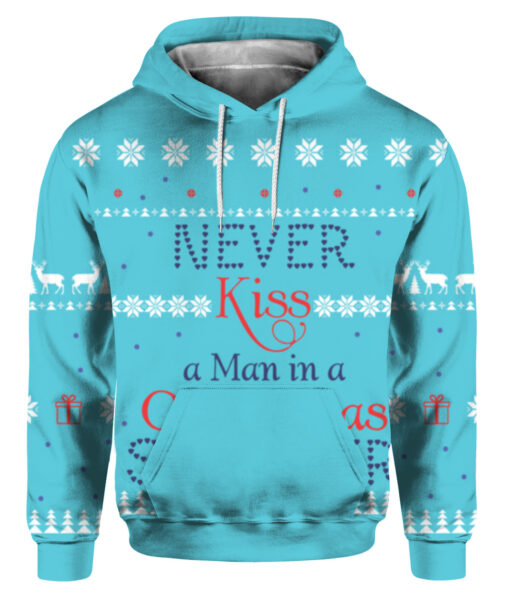 Never kiss a man in a Christmas sweater $38.95 3drc5mhdf0l91b8vnk1cbjl0ci APHD colorful front