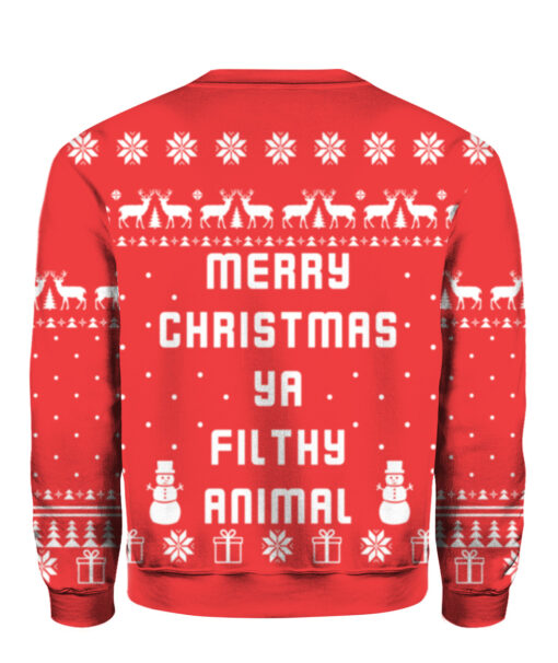 Merry christmas ya filthy animal Christmas sweater $38.95 3ued34m4t28k5t92ageg74eguv APCS colorful back
