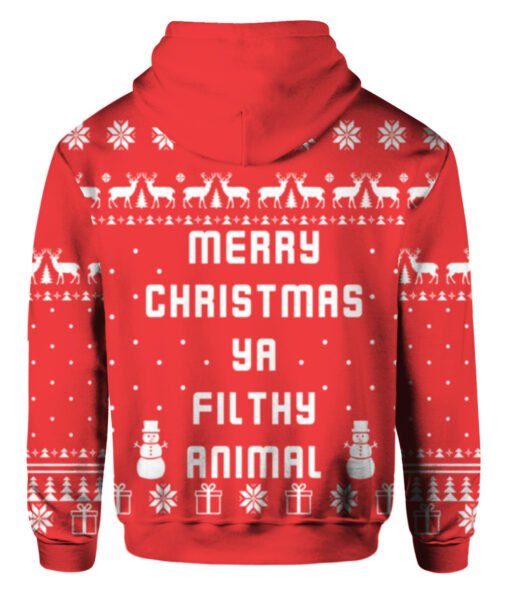 Merry christmas ya filthy animal Christmas sweater $38.95 3ued34m4t28k5t92ageg74eguv APZH colorful back