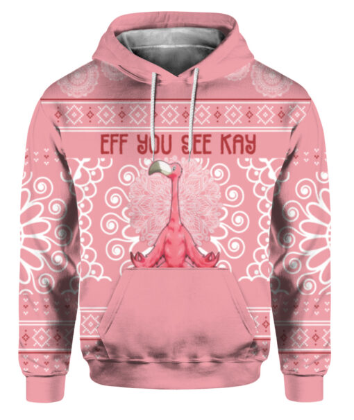 Eff you see kay why oh you Flamingo Christmas sweater $29.95