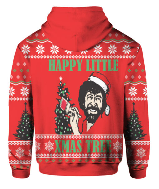 Bob Ross Happy Little Xmas Tree ugly sweater $38.95 5nr6ao4vn407m4dbqanq5mrkol APHD colorful back
