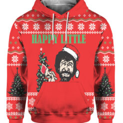 Bob Ross Happy Little Xmas Tree ugly sweater $38.95 5nr6ao4vn407m4dbqanq5mrkol APHD colorful front