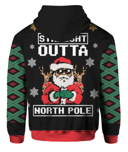 Straight outta north pole Christmas sweater $38.95 5tfj65q7soennu369n7pnhdssf APZH colorful back