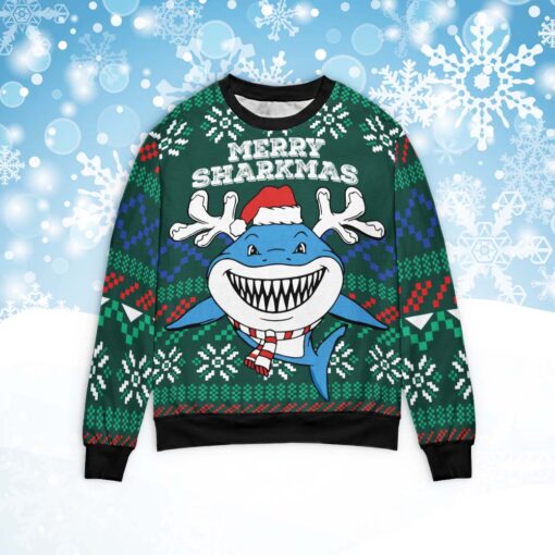 Baby Shark Merry sharkmas Christmas sweater $39.95 Baby Shark Merry sharkmas Christmas sweater