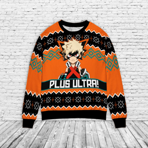 Bakugo Plus Ultra Christmas Sweater $39.95