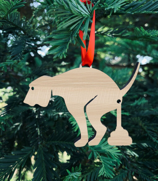 Pooping Pooches Merry Christmas Ornament