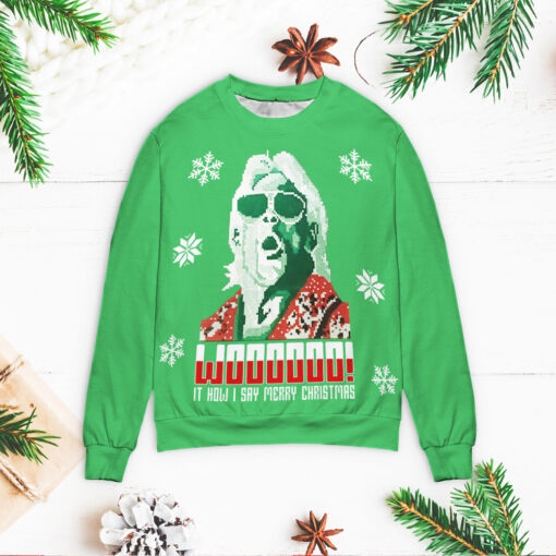 Woooooo Ric Flair Christmas sweater $39.95 WOOOOOO Ric Flair Christmas sweaterM