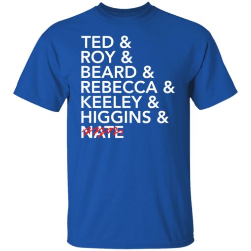 Tea and roy and beard and rebecca and keeley and higgins and nate shirt $19.95 redirect11012021091130 7