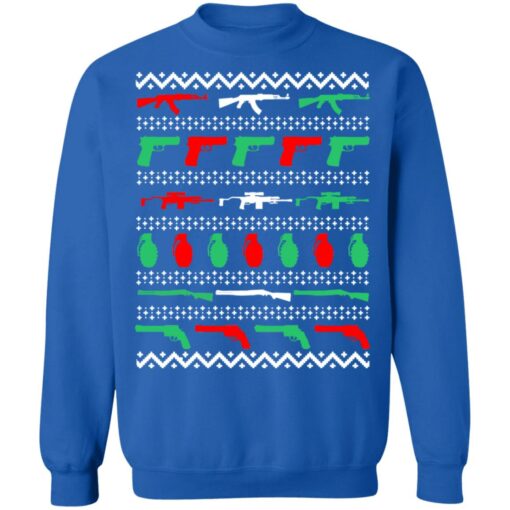 Gun grenade all my favorite things Christmas sweater $19.95