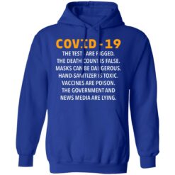 Covid 19 the tests are rigged the death count is false masks shirt Covid 19 the tests are rigged the death count is false masks shirt $19.95