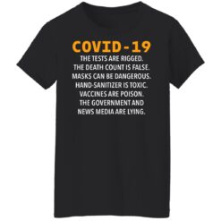 Covid 19 the tests are rigged the death count is false masks shirt Covid 19 the tests are rigged the death count is false masks shirt $19.95