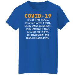 Covid 19 the tests are rigged the death count is false masks shirt Covid 19 the tests are rigged the death count is false masks shirt $19.95