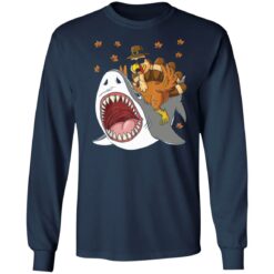 Thanksgiving Turkey riding shark shirt $19.95