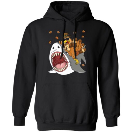 Thanksgiving Turkey riding shark shirt $19.95