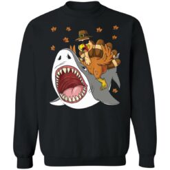 Thanksgiving Turkey riding shark shirt $19.95