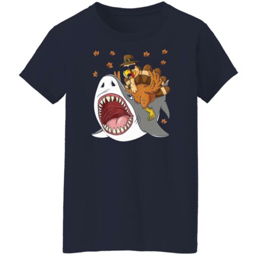 Thanksgiving Turkey riding shark shirt $19.95