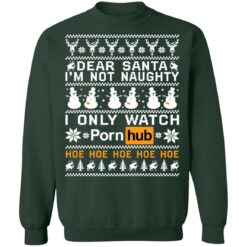 Dear Santa i'm not naughty i only watch porn hub hoe Christmas sweater $19.95