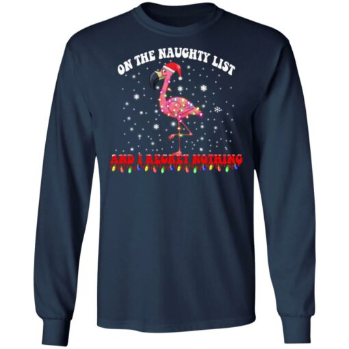 Flamingo on the naughty list and i regret nothing Christmas sweater $19.95 redirect11092021001114 2