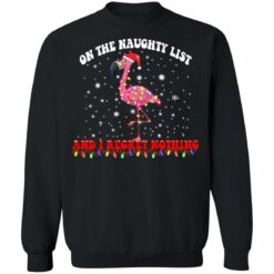 Flamingo on the naughty list and i regret nothing Christmas sweater $19.95 redirect11092021001114 6