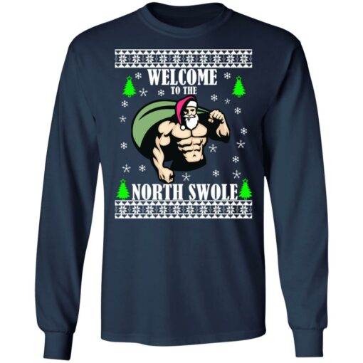 Santa Gym welcome to the north swole Christmas sweater $19.95 redirect11102021001137 2