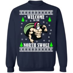 Santa Gym welcome to the north swole Christmas sweater $19.95 redirect11102021001138 1