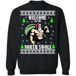 Santa Gym welcome to the north swole Christmas sweater $19.95 redirect11102021001138