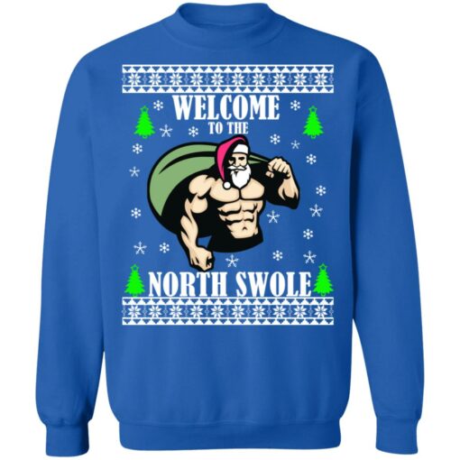 Santa Gym welcome to the north swole Christmas sweater $19.95 redirect11102021001138 3