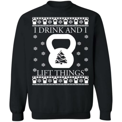 I drink and i lift things Christmas sweater $19.95 redirect11102021001149 1