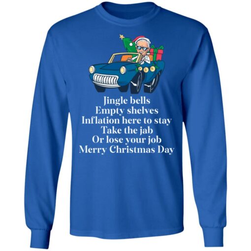 Joe Biden jingle bells empty shelves inflation Christmas sweater $19.95