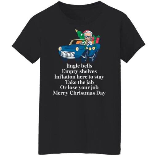 Joe Biden jingle bells empty shelves inflation Christmas sweater $19.95