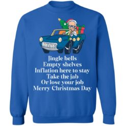 Joe Biden jingle bells empty shelves inflation Christmas sweater $19.95