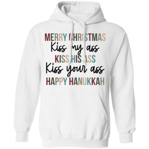 Merry Christmas kiss my ass kiss his ass Christmas sweater $19.95