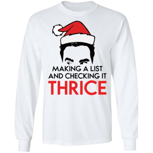 David Rose Santa making a list and checking it thrice Christmas sweater $19.95