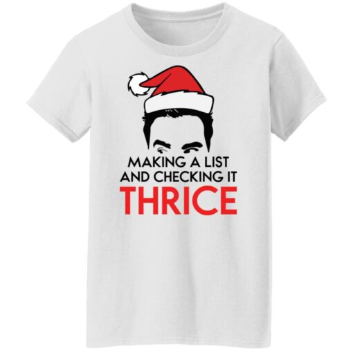 David Rose Santa making a list and checking it thrice Christmas sweater $19.95