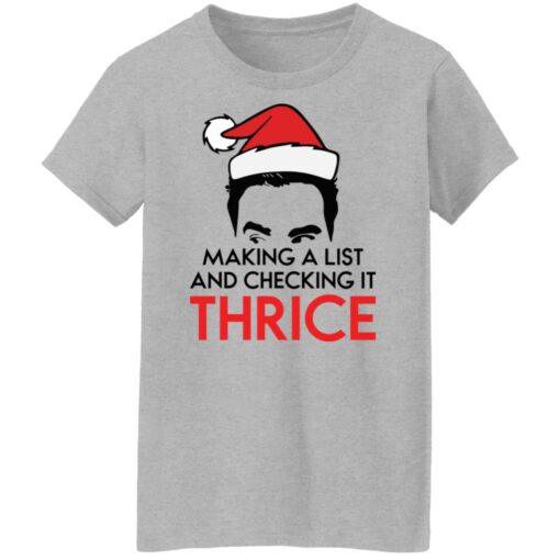 David Rose Santa making a list and checking it thrice Christmas sweater $19.95