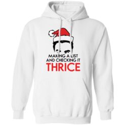 David Rose Santa making a list and checking it thrice Christmas sweater $19.95